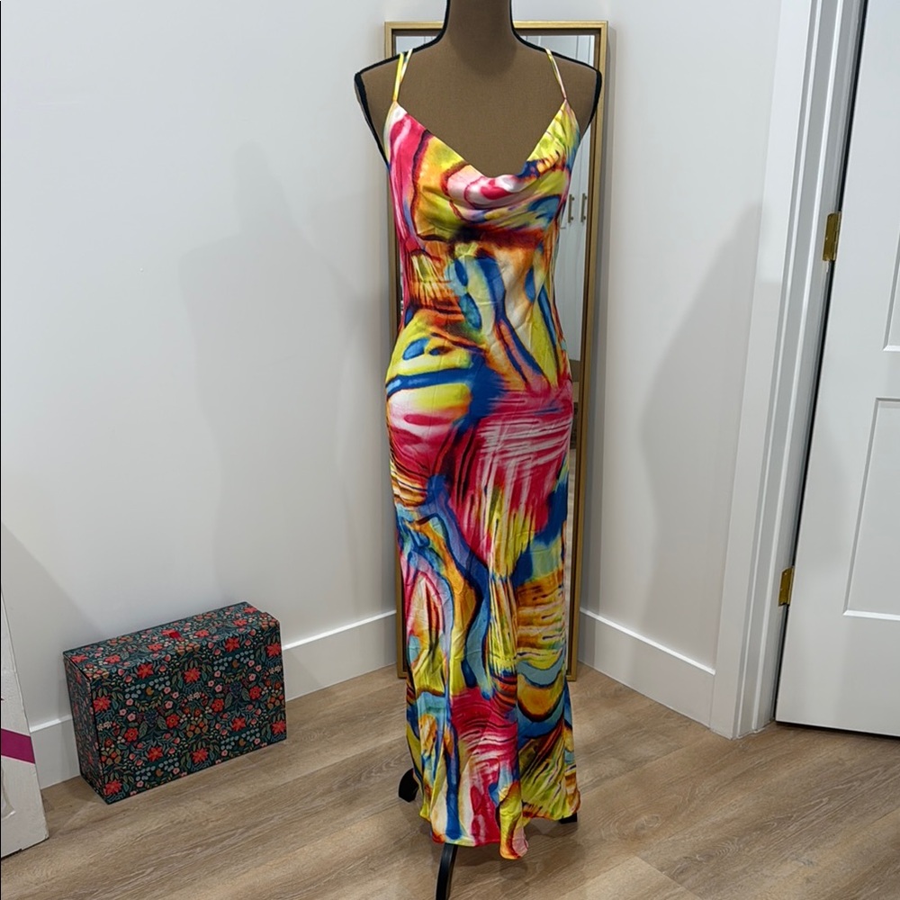 Vibrant Multicolor Maxi Dress